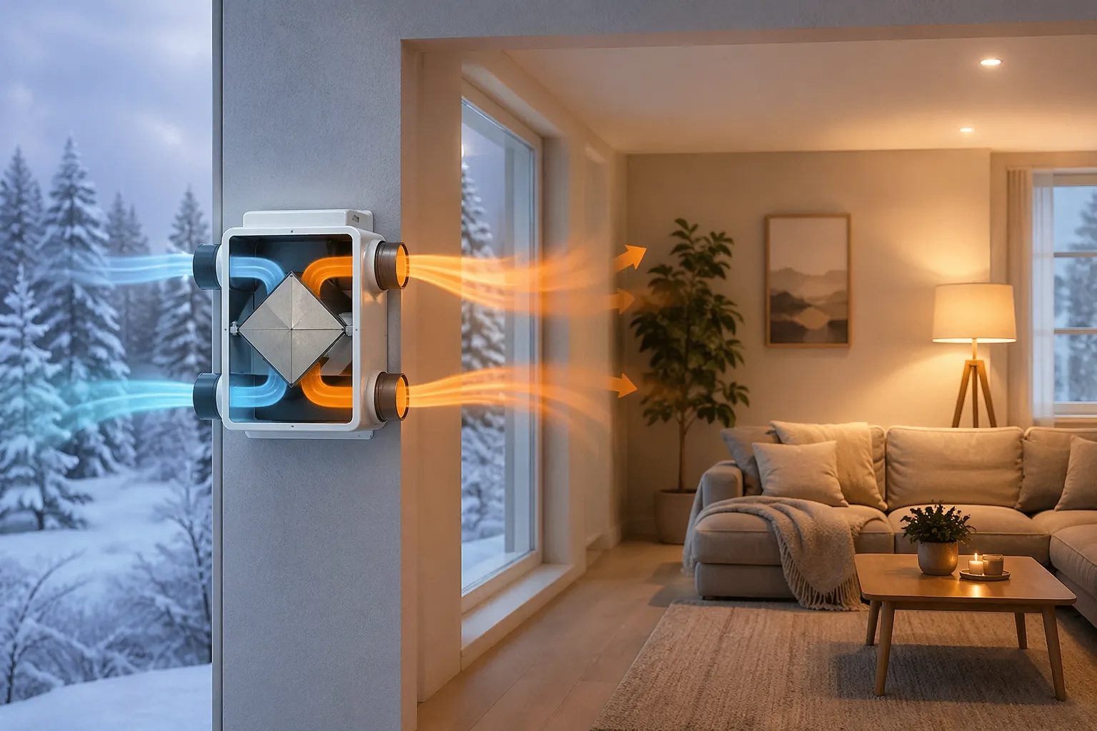 Warm en comfortabel wonen met frisse lucht dankzij slimme ventilatie zonder warmteverlies.